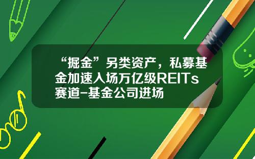 “掘金”另类资产，私募基金加速入场万亿级REITs赛道-基金公司进场