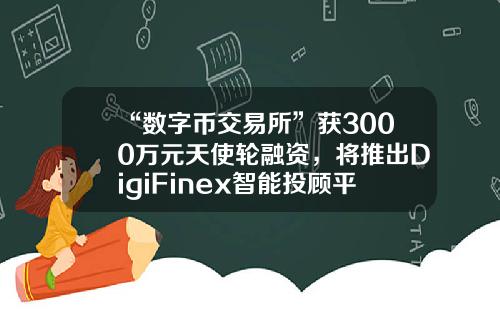 “数字币交易所”获3000万元天使轮融资，将推出DigiFinex智能投顾平台-千方基金