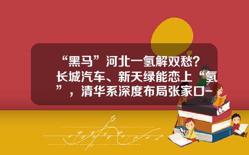 “黑马”河北一氢解双愁？长城汽车、新天绿能恋上“氢”，清华系深度布局张家口-河北国企煤炭销售公司