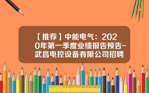 【推荐】中能电气:2020年第一季度业绩报告预告-武昌电控设备有限公司招聘