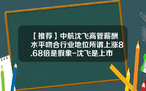 【推荐】中航沈飞高管薪酬水平吻合行业地位所谓上涨8.68倍是假象-沈飞是上市公司吗