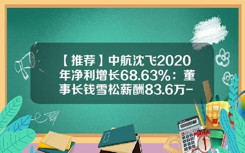 【推荐】中航沈飞2020年净利增长68.63%：董事长钱雪松薪酬83.6万-中航工业贵阳航空电机有限公司待遇