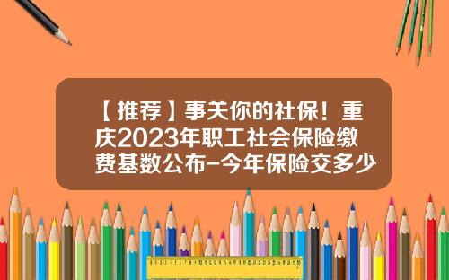 【推荐】事关你的社保!重庆2023年职工社会保险缴费基数公布-今年保险交多少钱