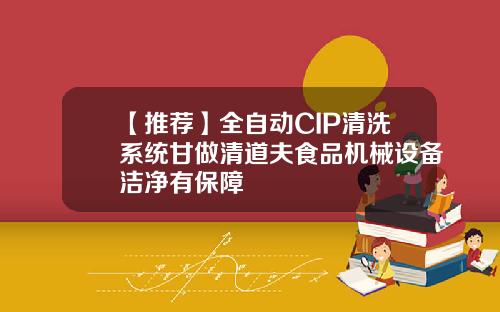 【推荐】全自动CIP清洗系统甘做清道夫食品机械设备洁净有保障