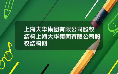 上海大华集团有限公司股权结构上海大华集团有限公司股权结构图