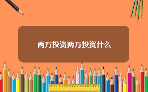 两万投资两万投资什么