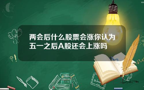 两会后什么股票会涨你认为五一之后A股还会上涨吗