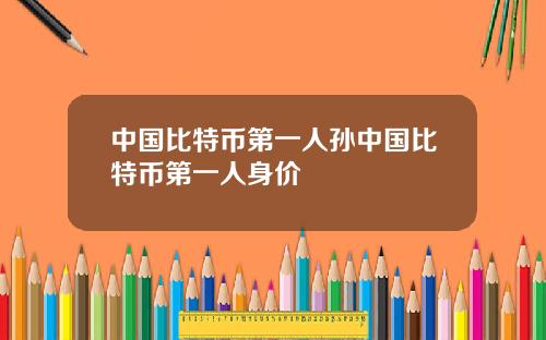 中国比特币第一人孙中国比特币第一人身价