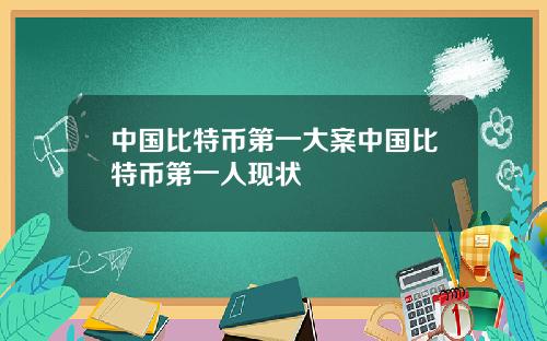 中国比特币第一大案中国比特币第一人现状