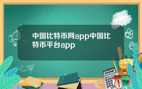 中国比特币网app中国比特币平台app