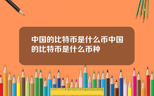 中国的比特币是什么币中国的比特币是什么币种