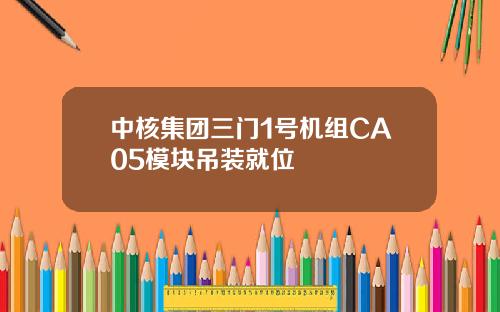 中核集团三门1号机组CA05模块吊装就位