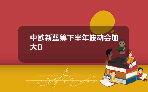 中欧新蓝筹下半年波动会加大0