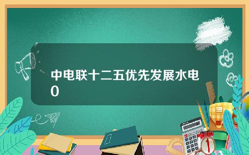 中电联十二五优先发展水电0
