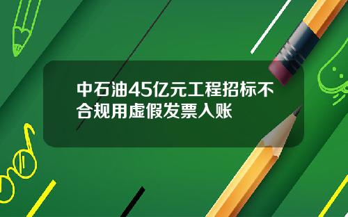 中石油45亿元工程招标不合规用虚假发票入账