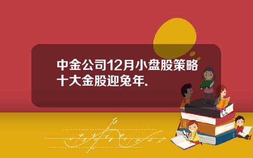 中金公司12月小盘股策略十大金股迎兔年.