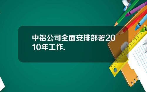 中铝公司全面安排部署2010年工作.