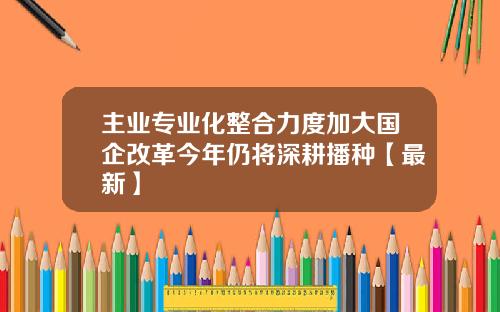 主业专业化整合力度加大国企改革今年仍将深耕播种【最新】