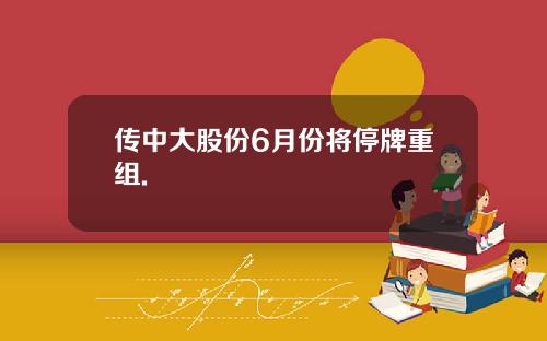 传中大股份6月份将停牌重组.