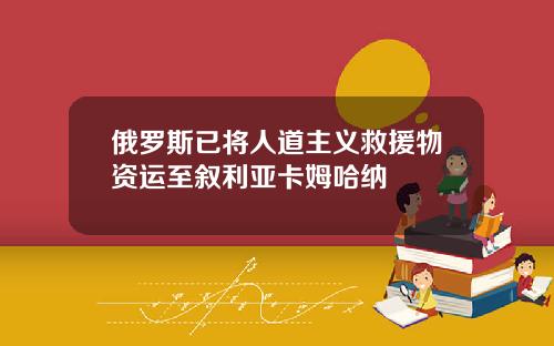 俄罗斯已将人道主义救援物资运至叙利亚卡姆哈纳