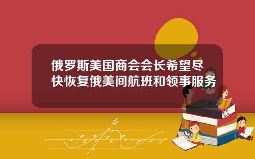 俄罗斯美国商会会长希望尽快恢复俄美间航班和领事服务