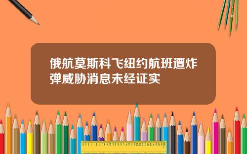 俄航莫斯科飞纽约航班遭炸弹威胁消息未经证实