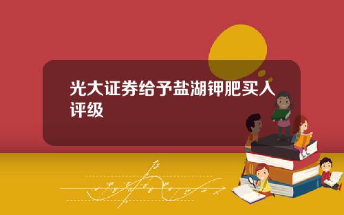 光大证券给予盐湖钾肥买入评级
