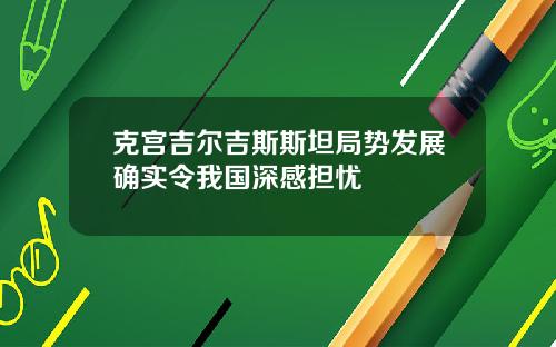 克宫吉尔吉斯斯坦局势发展确实令我国深感担忧