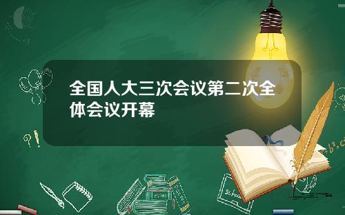 全国人大三次会议第二次全体会议开幕