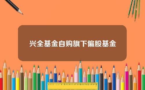 兴全基金自购旗下偏股基金