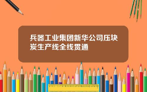 兵器工业集团新华公司压块炭生产线全线贯通