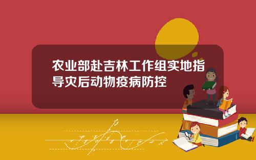 农业部赴吉林工作组实地指导灾后动物疫病防控