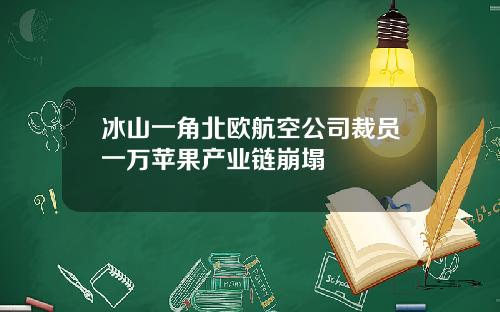 冰山一角北欧航空公司裁员一万苹果产业链崩塌