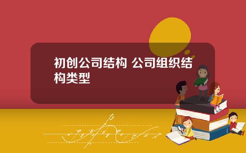 初创公司结构 公司组织结构类型