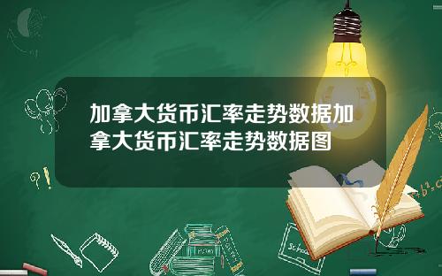 加拿大货币汇率走势数据加拿大货币汇率走势数据图