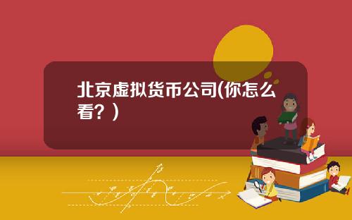 北京虚拟货币公司(你怎么看?)