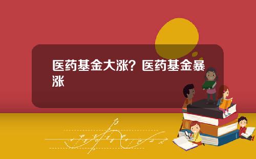 医药基金大涨?医药基金暴涨