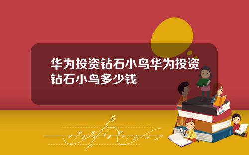 华为投资钻石小鸟华为投资钻石小鸟多少钱