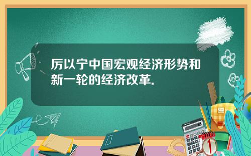 厉以宁中国宏观经济形势和新一轮的经济改革.