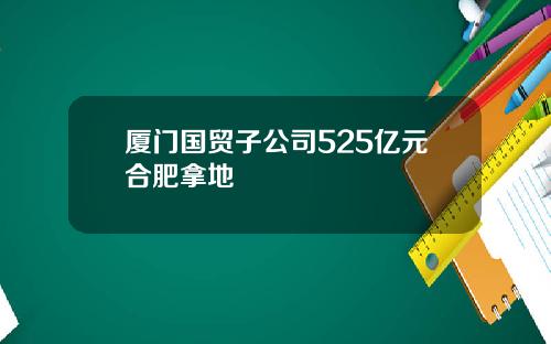 厦门国贸子公司525亿元合肥拿地