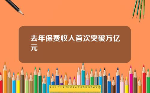 去年保费收入首次突破万亿元