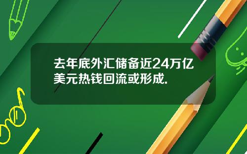 去年底外汇储备近24万亿美元热钱回流或形成.