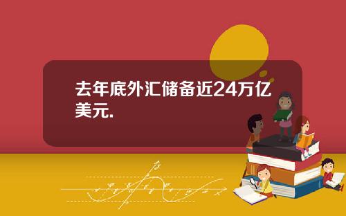 去年底外汇储备近24万亿美元.