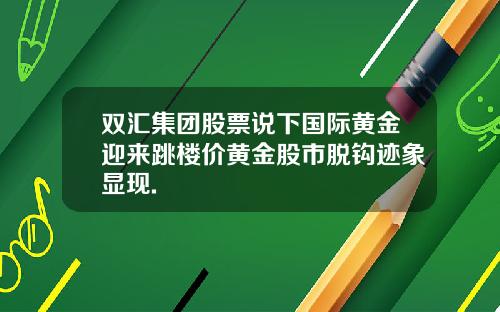 双汇集团股票说下国际黄金迎来跳楼价黄金股市脱钩迹象显现.