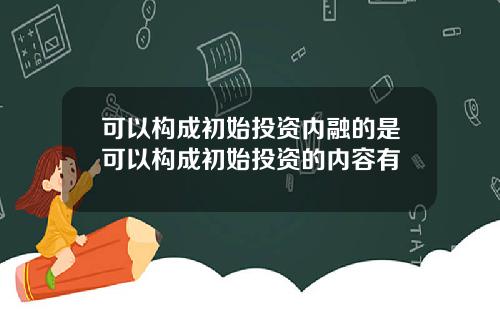 可以构成初始投资内融的是可以构成初始投资的内容有