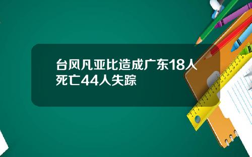 台风凡亚比造成广东18人死亡44人失踪