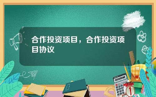 合作投资项目，合作投资项目协议