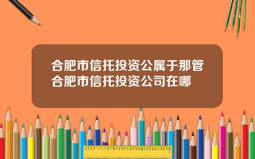 合肥市信托投资公属于那管合肥市信托投资公司在哪