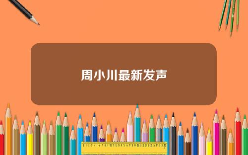 周小川最新发声