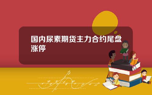 国内尿素期货主力合约尾盘涨停